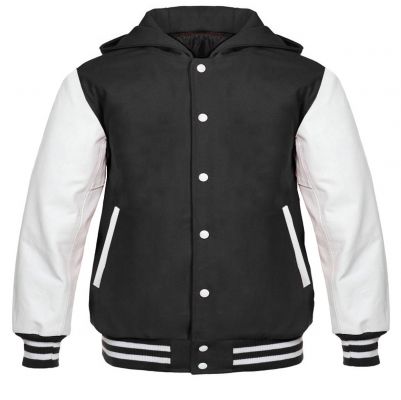 Varsity Hoody D.grey/white